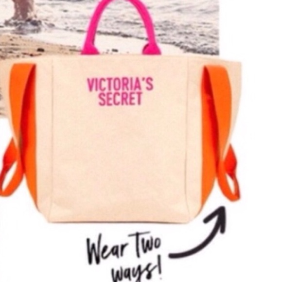 Victoria’s Secret canvas large dual strap bag. NWT - Picture 2 of 6